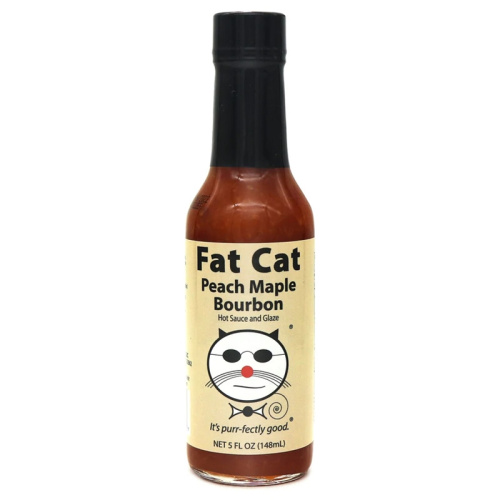 Fat Cat Peach Maple Bourbon Hot Sauce and Glaze